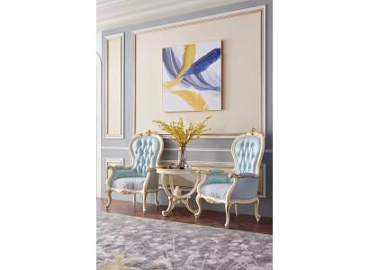 Set soggiorno 2x poltrone tavolino 3 pezzi lusso interni mobili lounge club