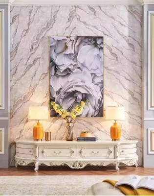 Mobile basso nel soggiorno Novità per l'arredamento classico bianco