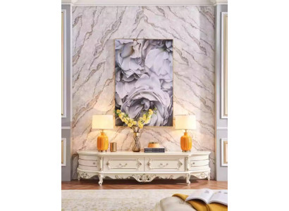 Mobile basso nel soggiorno Novità per l'arredamento classico bianco