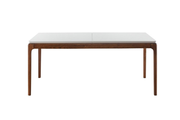 Esclusivo tavolo da pranzo di design moderno, mobili bianchi per sala da pranzo.