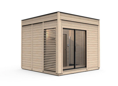 Sauna in legno Sauna esterna Legno Legno di pino Casa sauna Panorama Cottage Giardino