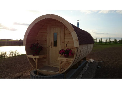 Sauna Saunafass Outdoor Sauna da giardino 590 x Ø 2,27 m Kit per Saunafass