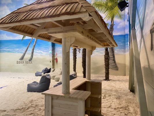 Bancone Bar Casa Bar Giardino Bancone Baretto Tavolo da Bar Tavolo con Tetto 300x130x270