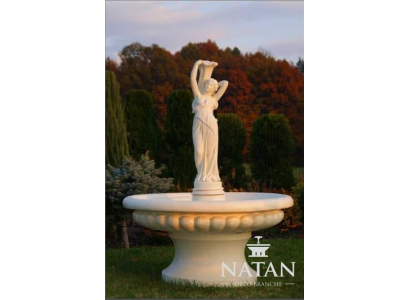 Zierbrunnen Fontana Figurina 164cm Fontana Decorazione Giardino Fontana Stagno