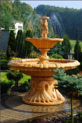 Zierbrunnen Fontana con Figura Fontana Decorazione Giardino Fontana Laghetto SHELLA