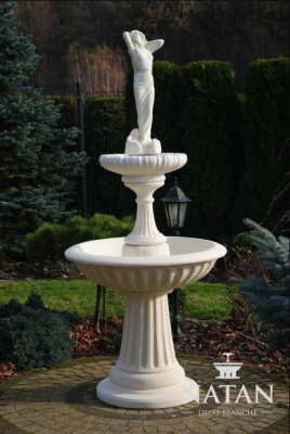 Zierbrunnen fontana 207cm scultura decorazione giardino fontana stagno nuovo