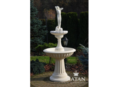 Zierbrunnen fontana 207cm scultura decorazione giardino fontana stagno nuovo