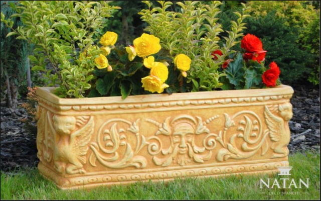 Cestino di fiori, vaso di fiori, giardino, terrazza, decorazione, statua, figure, fioriera