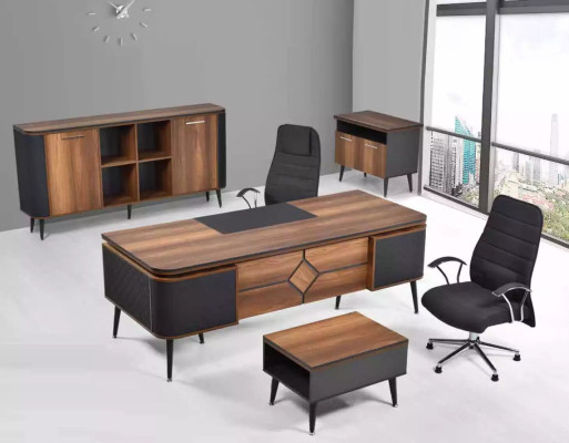 Scrivania in legno per l'ufficio, 220x90, mobili da designer.