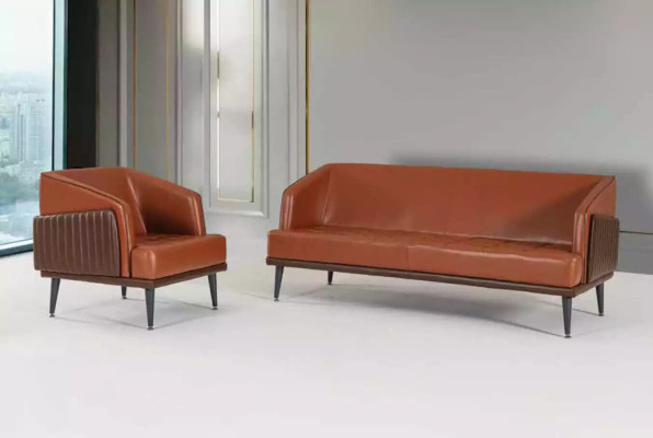 Poltrona di lusso stile moderno per ufficio, imbottitura in tessuto, design di mobili nuovi.