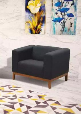 Ufficio a casa, poltrona nera, seduta di lusso, imbottitura in tessuto, mobili 92x77x65.