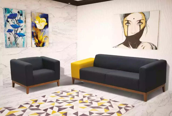 Ufficio a casa, poltrona nera, seduta di lusso, imbottitura in tessuto, mobili 92x77x65.