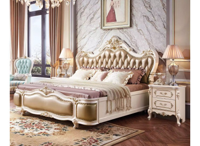 Set camera da letto mobili in legno di design classico di lusso nuovo 8 pezzi