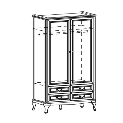 Armadio perfetto in stile antico per armadio da camera da letto in stile barocco.