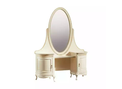 Tavolino trucco Specchio Camera da letto Mobili di lusso beige Console Tavolo Sideboard.