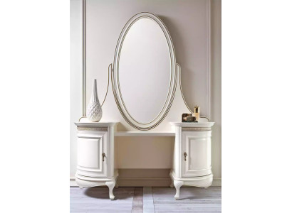 Tavolino trucco Specchio Camera da letto Mobili di lusso beige Console Tavolo Sideboard.
