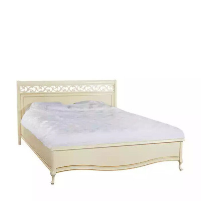 Letto Imbottito Design di Lusso, Letti Matrimoniali in Hotel in Legno Nuovo Bianco Colori