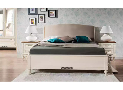 Letto Design moderno di lusso Letti imbottiti Tessuto letto in camera da letto