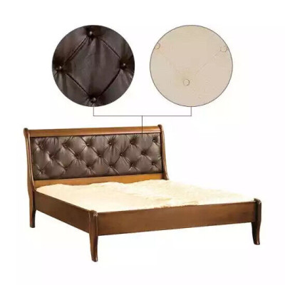 Design del letto di lusso della camera da letto doppia imbottita Chesterfield dell'hotel