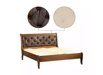 Design del letto di lusso della camera da letto doppia imbottita Chesterfield dell'hotel