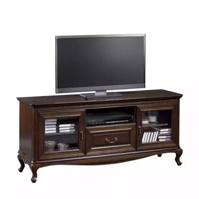 Soggiorno TV supporto moderno televisore stendi massello mobile di legno.