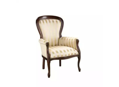Sedia di lusso in tessuto per soggiorno, design classico, imbottitura