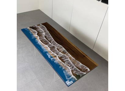 Tavolo da pranzo moderno in resina epossidica Mobili di design Tavolo in resina epossidica 121x51cm