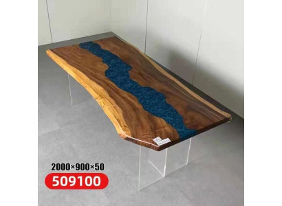 Tavolo da pranzo Mare Acqua Fiume Legno vero Tavolo fluviale 200x90 Tavoli in resina epossidica Nuovo