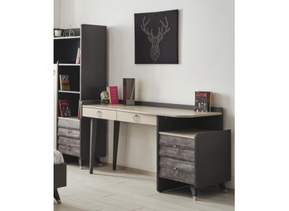 Moderno lussuoso scrivania in legno grigio per la camera da letto, elegante e nuova.