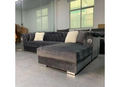 Divano ad angolo, divano, divano ad angolo, divano design, divani salotto Grigio tessuto
