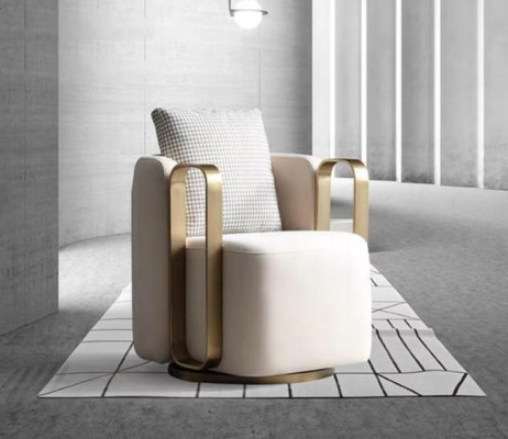 Design lusso poltrona sedia divano 1 posto lounge TV chaise sofa tessile