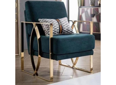 Poltrona di lusso design moderno verde poltrona relax seduta di lusso sala d'attesa nuova