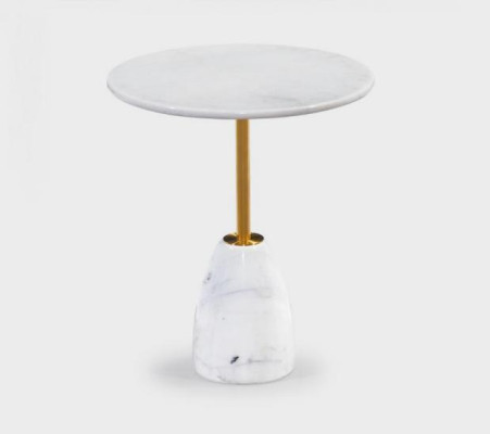 Tavolino da salotto design di lusso in marmo, tavolini da appoggio rotondi per il soggiorno, nuovi.