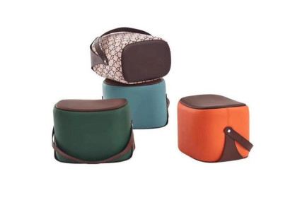 Rettangolare Poggiapiedi Mobili moderni Pouf di lusso Design del soggiorno