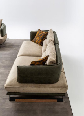 Set di divani di lusso divano 3 posti poltrona tessuto moderno multicolore Nuovo