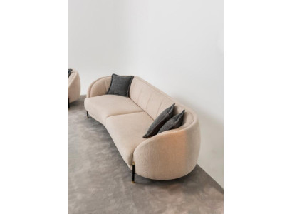 Divano imbottito beige design divano 4 posti divani tessili Design mobili nuovi