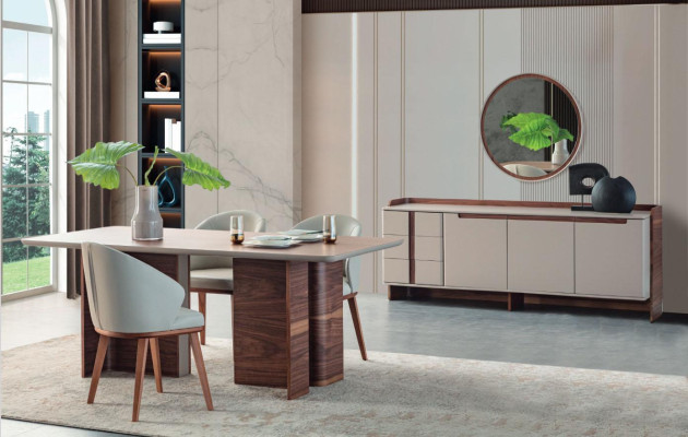 Mobile contenitore moderno per soggiorno di design, lussuoso armadio 2 pezzi