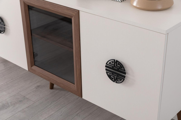 Mobili da sala da pranzo moderni Designer credenza di lusso Set di specchi 2 pezzi Nuovo