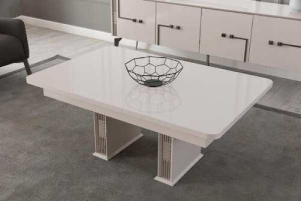Tavolino bianco per soggiorno Tavoli in legno Mobili di lusso Tavoli designer