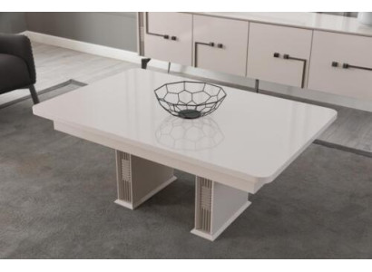 Tavolino bianco per soggiorno Tavoli in legno Mobili di lusso Tavoli designer