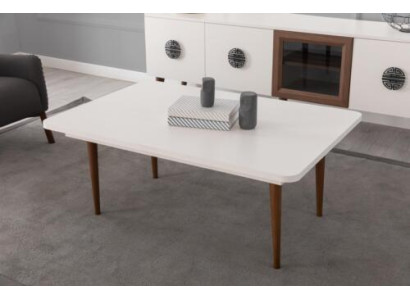 Tavolino da salotto di lusso marrone chiaro elegante tavolo rettangolare in legno.
