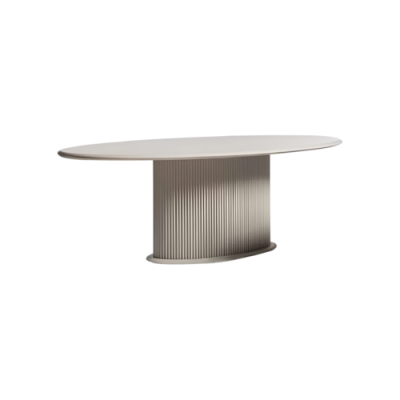 Tavolo da pranzo di lusso in legno beige per sala da pranzo