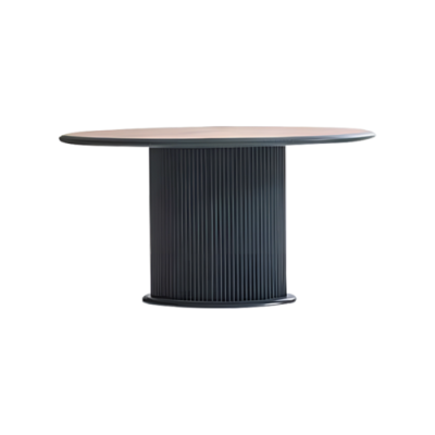 Tavolo da pranzo in legno grigio da 140 cm per la sala da pranzo.