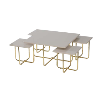 Tavoli completi Tavolini da salotto Tavolini da caffè 5 pezzi Tavolini Beige
