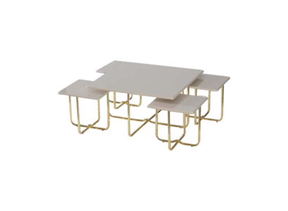 Tavoli completi Tavolini da salotto Tavolini da caffè 5 pezzi Tavolini Beige