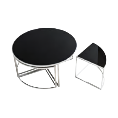 Nero Tavolini da caffè completi, tavoli laterali, tavolini da salotto 5 pezzi.