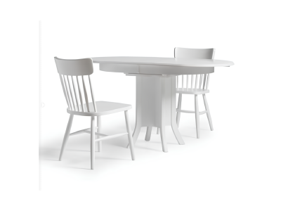 Set di 2 sedie in legno bianche per cucina e sala da pranzo