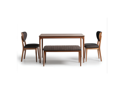 Set di sedie in legno, sedie da cucina, sedie da pranzo, set di 2 pezzi in tessuto marrone legno.  Set di sedie in legno, sedie da cucina, sedie da pranzo, set di 2 pezzi in tessuto marrone legno.