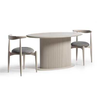 Sedia da cucina Sedia da pranzo Sedia in legno senza braccioli Beige Legno Moderno