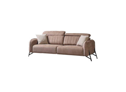 Set salotto beige lussuoso con 3 divani e poltrona elegante imbottita 3 pezzi